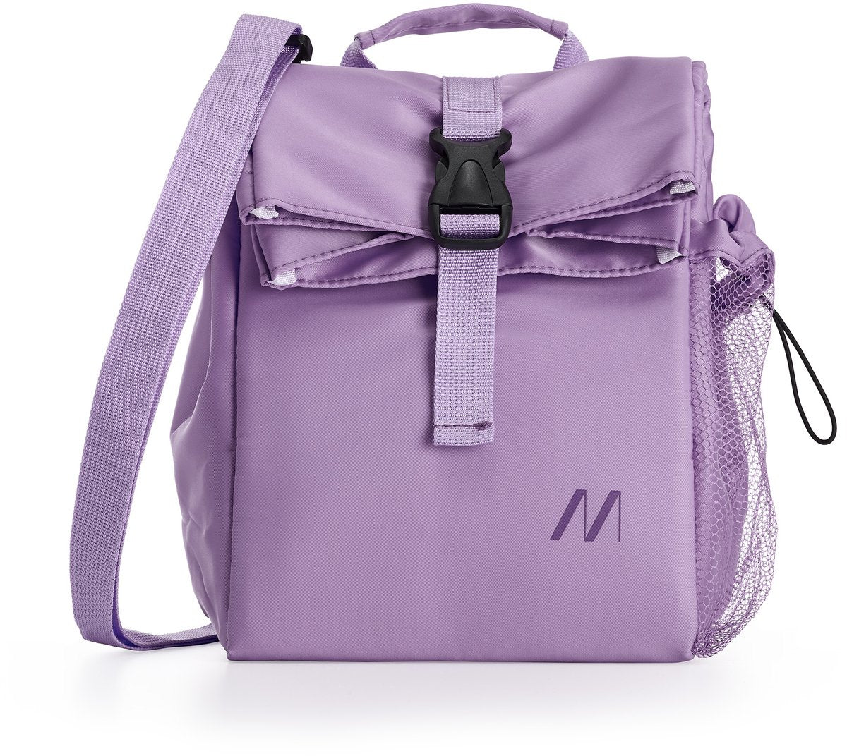 Muitomas Kühltasche 8 Liter – Wärmeisolierung – ein zentrales Fach – Seitentasche für Flasche – verstellbarer Schultergurt – violett