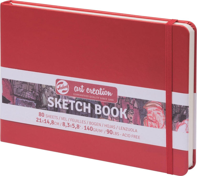 Talens Art Creation Skizzenbuch rot 14,8 x 21 cm 140 g 80 Blatt