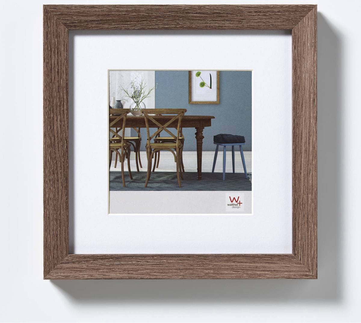 Walther Fiorito – MDF-Holzrahmen – Fotogröße 40 x 40 cm – Walnuss