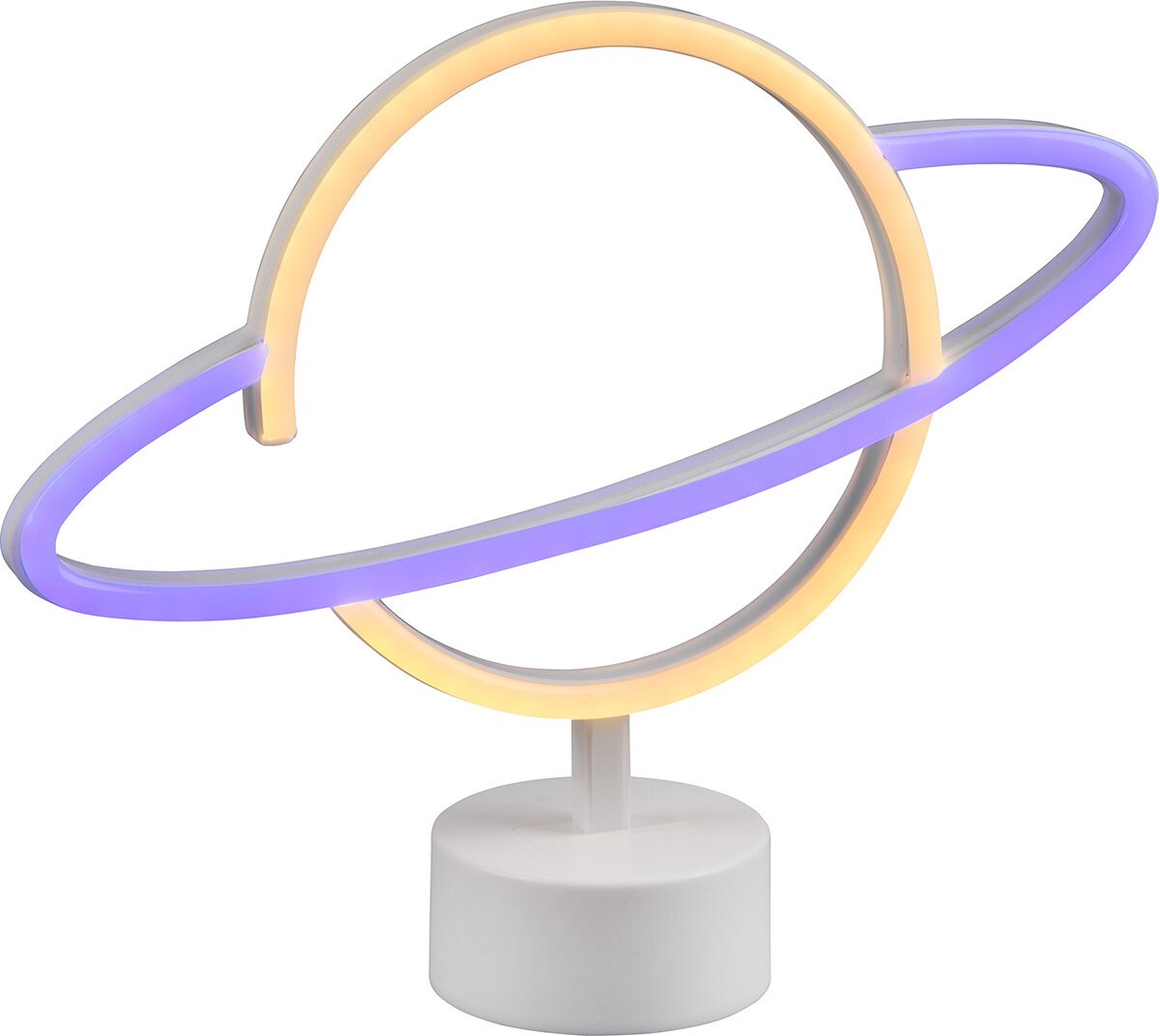 Rl lebe dein Licht Reality Planet - Tischleuchte - weiß - inkl. 1x SMD 1,6 W - USB-Anschluss - nicht für externen Dimmer geeignet - für Batteriebetrieb geeignet