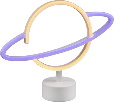 Rl lebe dein Licht Reality Planet - Tischleuchte - weiß - inkl. 1x SMD 1,6 W - USB-Anschluss - nicht für externen Dimmer geeignet - für Batteriebetrieb geeignet