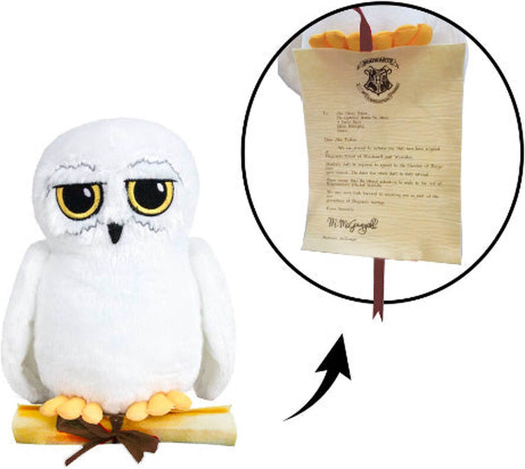 Harry Potter – Kuscheltier – Hedwig die Eule mit dem Buchstaben – Spiel für Spiel – T300 – 25 cm
