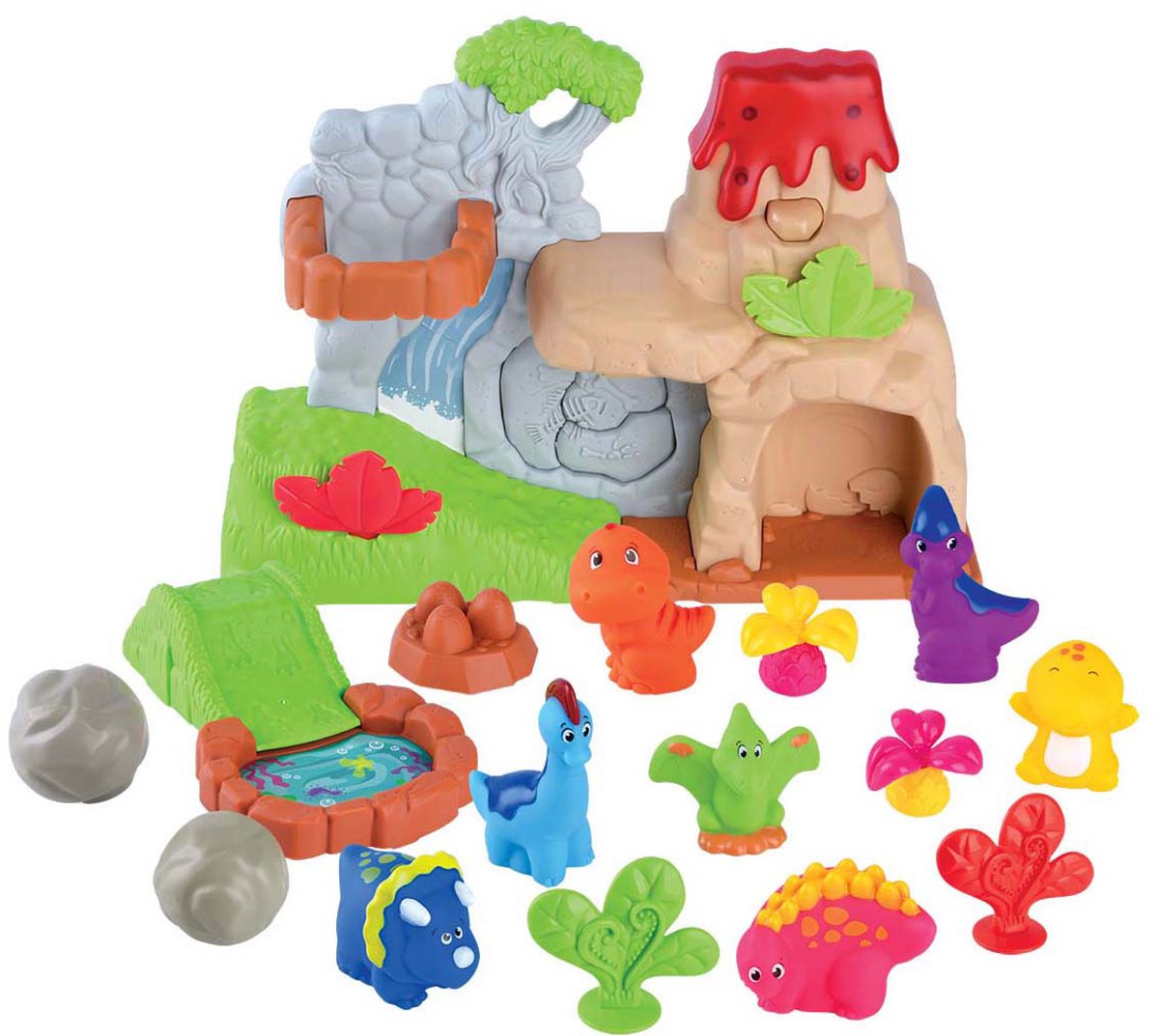 Spielen Sie Dinos mit Vulkanspiel -Set, 20dlg.