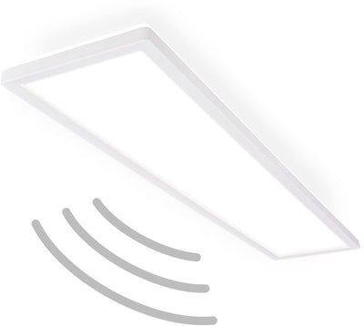 B.k.licht move - LED-Deckenleuchte - Badezimmerbeleuchtung - IP44 - Deckenleuchte mit Bewegungsmelder - 98 x 20 x 3 cm - Weiß