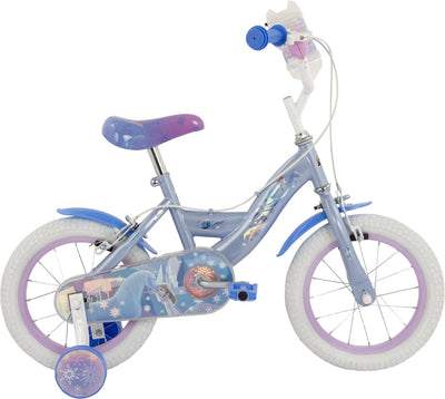Disney Die Eiskönigin Disney Frozen 2 Kinderfahrrad – Mädchen – 14 Zoll – Blau Lila – Zwei Handbremsen