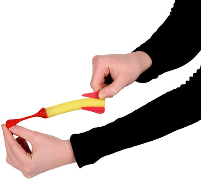 Eddy Toys Raketenkatapult – 35127 – 15 cm – Raketenschleuder – mit Schaumstoffrakete – Zieh- und Startspielzeug – Rot und Gelb