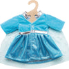 Puppenkleid-Eis-Prinzessin mit Umhang, 28-35 cm