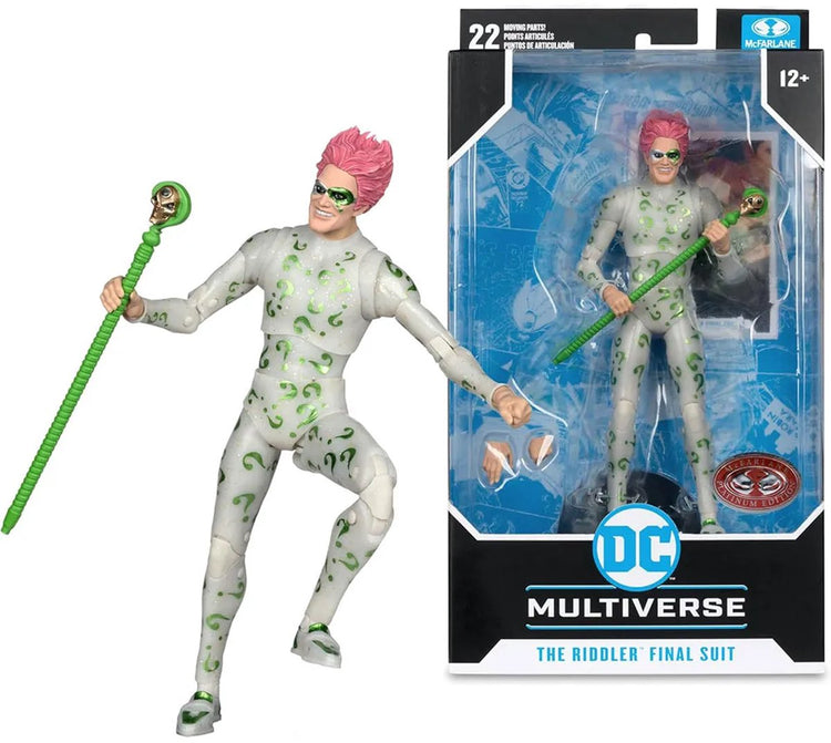Mcfarlane Toys Batman Forever DC Multiverse Actionfigur Riddler (Final Suit) (Red Platinum Edition), 18 cm große Actionfigur