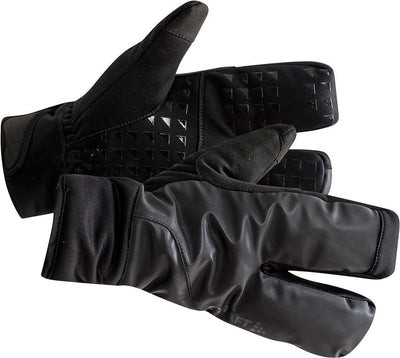 Craft Fahrradhandschuhe Winter Unisex Schwarz Siberian 2.0 Split-Finger-Handschuh Schwarz-XL