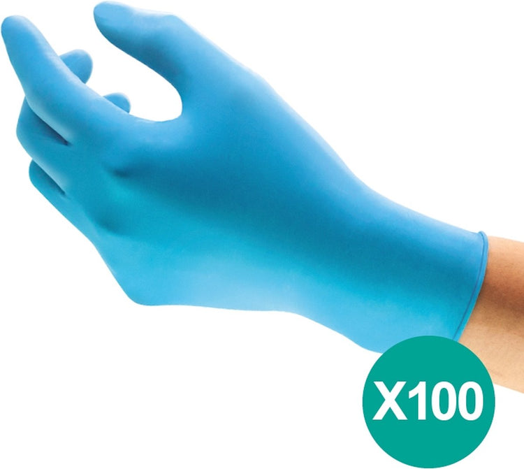 Ansell touchntuff® 92-670 – Nitril-Einweghandschuhe, latexfrei, puderfrei, XL, blau, 100 Stück (0,11–0,13 mm)