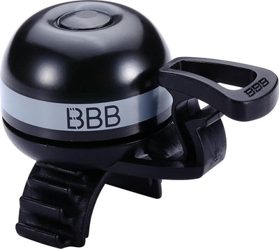 BBB Cycling BBB-14 EasyFit Deluxe Fahrradklingel – Messing – alle Lenkerdurchmesser – Grau