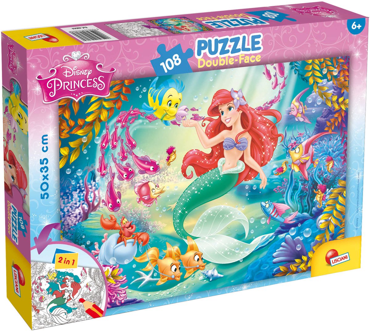 Lisciani Puzzle df plus 108 Die kleine Meerjungfrau