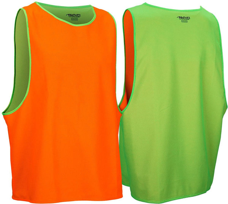 Avento doppelseitige Trainingsweste – Senior – Fluorgrün Fluororange