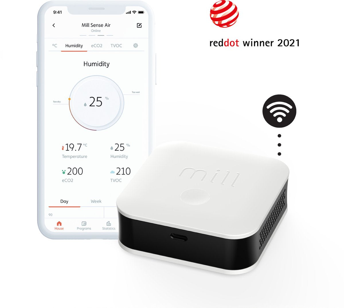 Mill Sense – intelligentes Luftqualitätsmessgerät