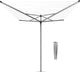 Brabantia Top-Spinner-Wäschetrockner – 40 m – mit Metall-Erdanker – Metallic-Grau