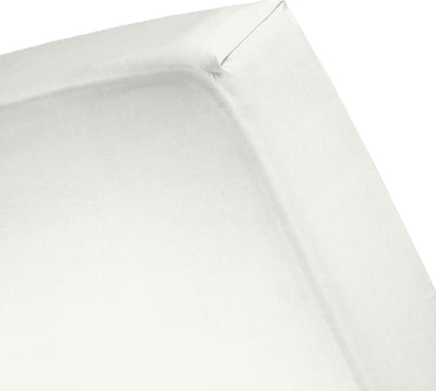 Cinderella-Wochenende-Spannbettlaken – geeignet für Boxspring – Baumwolle – 90 x 210 cm – bis zu 35 cm Matratzenhöhe – Elfenbein
