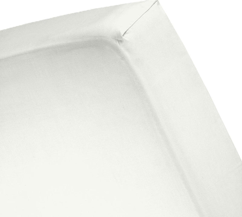 Cinderella-Weekend-Spannbettlaken – geeignet für Boxspringbetten – Baumwolle – 180 x 200 cm – bis zu 35 cm Matratzenhöhe – Elfenbein