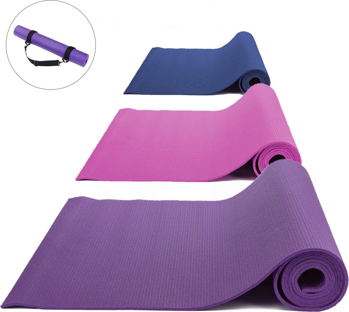 Rucanor Yogamatte 185 x 61 cm 3,5 mm flieder