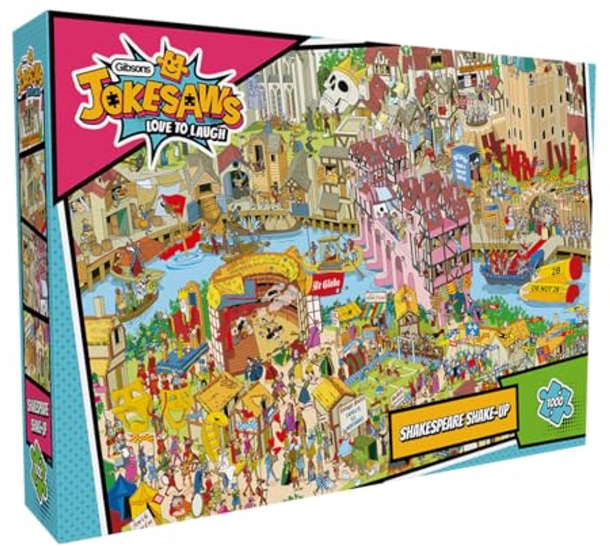 Gibsons – Shakespeare Shake-Up (Andy Tudor) – 1000 Teile 68 x 49 cm (B x H) – Puzzle für Erwachsene