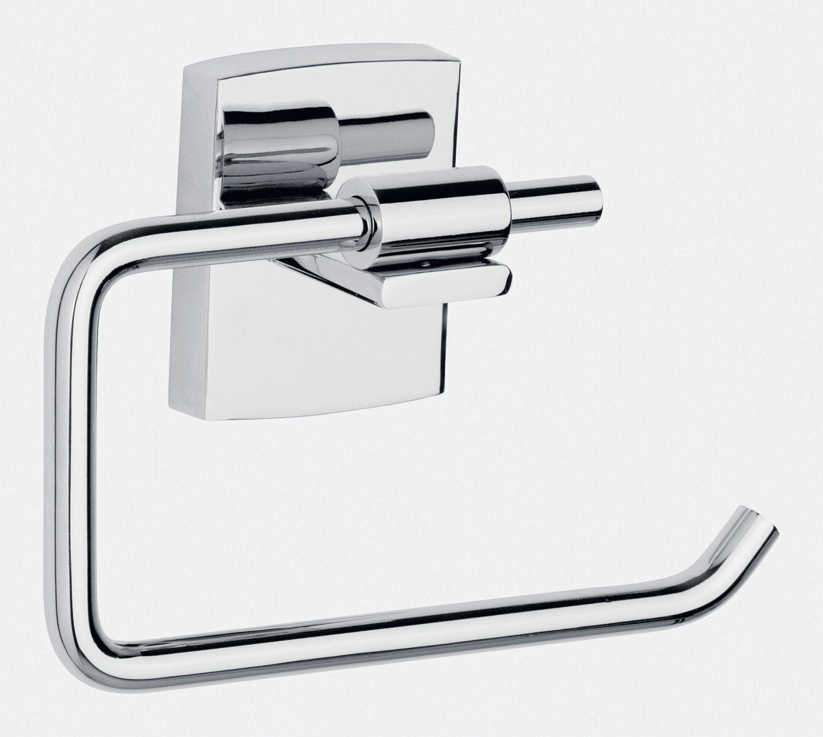 Tesa Toilettenpapierhalter Klam Chrom Badezimmer selbstklebend ohne Bohren - 142x95x47mm