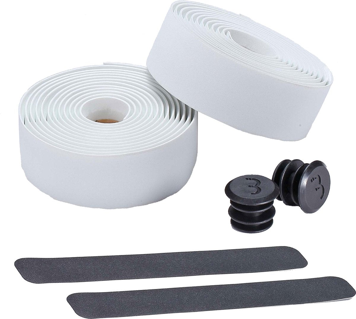 Bbb Cycling Lenkerband Rennrad – selbstklebendes Lenkerband mit Stretchmaterial – rutschfest – Länge: 200 cm – Dicke: 2 mm – inklusive Lenkerkappen – weiß – Rennband BHT-01