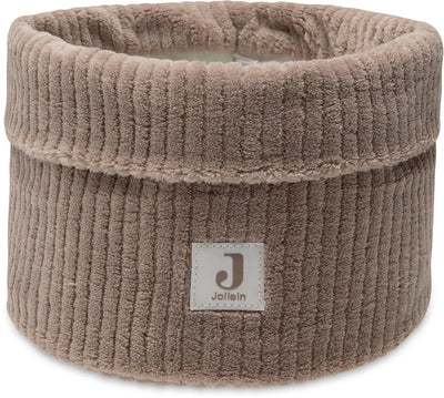 Jollein Wickeltischkorb – 14 x 18 cm – wolkige Rippe – Milchkaffee