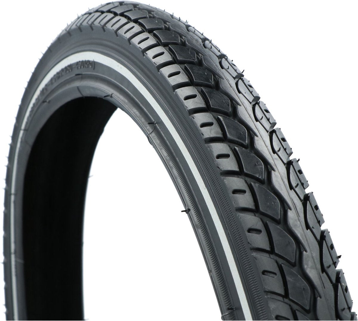 Dresco Outdoor-Reifen Straße – Reifengröße 20 x 1,75 – ETRTO-Größe 47–406 – sichere Reflexion – optimaler Grip bei allen Wetterbedingungen – geringer Rollwiderstand – hohe Pannensicherheit – optimaler Grip – Schwarz