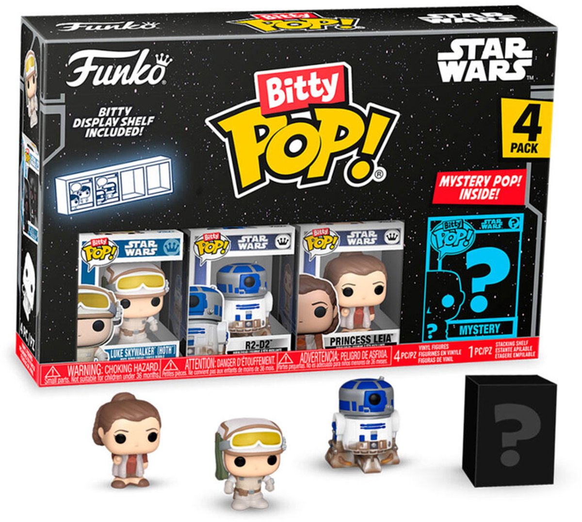 Funko Bitty Pop: Star Wars S2 – Luke, 4 Stück.