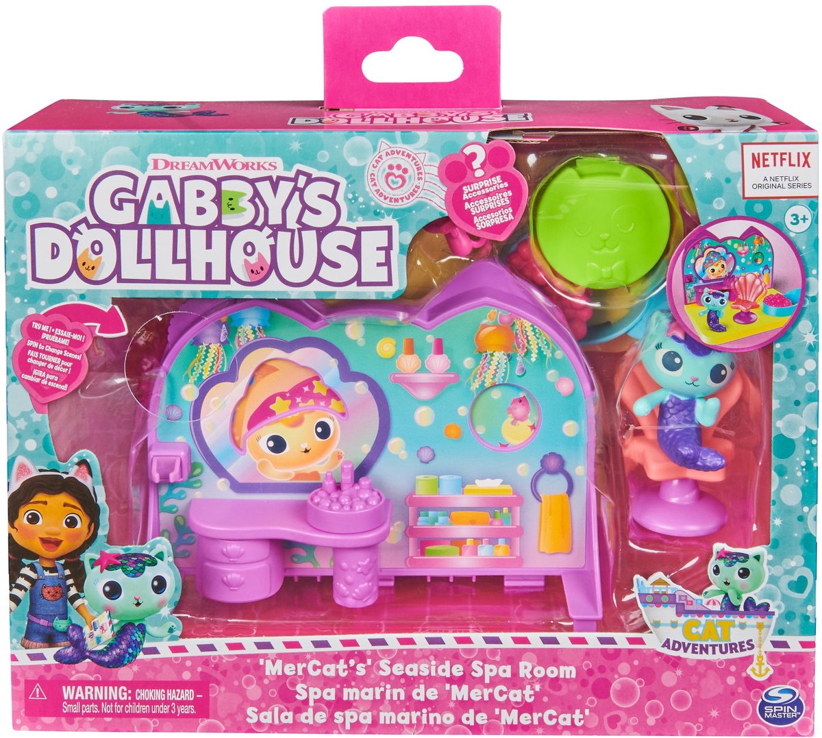 Spin Master Gabby und das Zauberhaus – Das Spa Deluxe-Spielset – 1 Figur + Zubehör