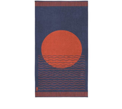 Strandtuch „Seahorse Sunny Waves“ – 100 x 180 cm – Blau