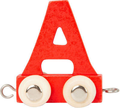 Kleiner Fuß - Holzschrift Rot - a - 12 Stücke