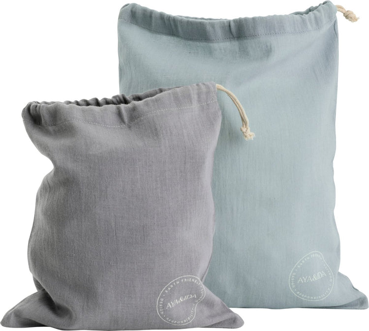 Aya ida aya ida - Baumwolltaschen - Baumwolltasche - Lunchbox - wiederverwendbar - dunkelgrau mintgrün