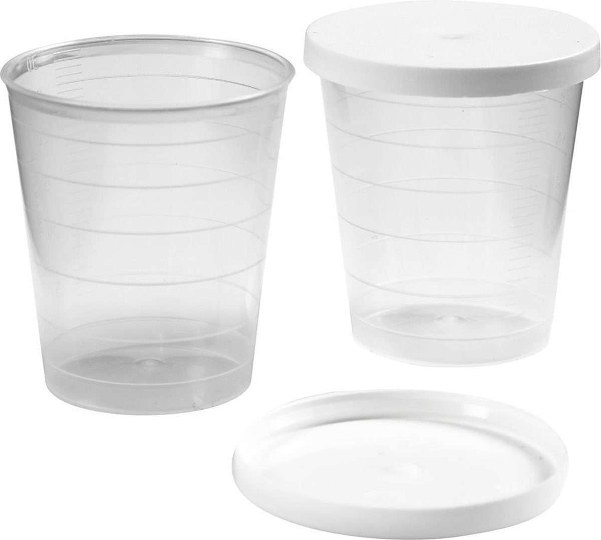 Becher mit Deckel, 30 ml, 75 Stück 1 Karton