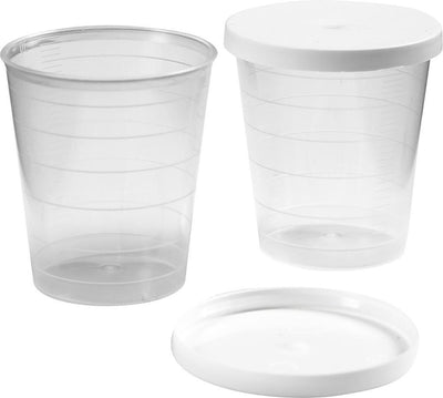 Becher mit Deckel, 30 ml, 75 Stück 1 Karton