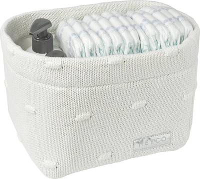 Meyco Baby Knots Wickelkorb – cremefarben – klein