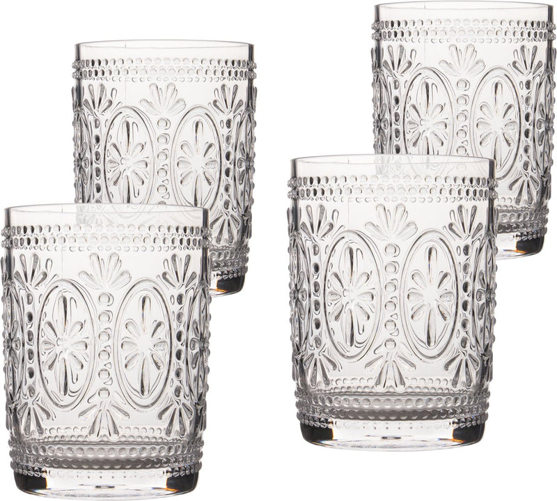 Bo-Camp - Wasserglas - sizilianisch - 450 ml - 4 Stück