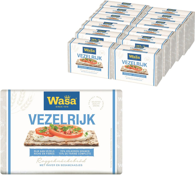 Wasa-Knäckebrot mit hohem Ballaststoffgehalt – 12 x 300 g