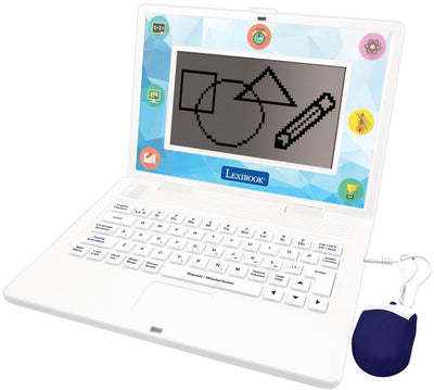 Zweisprachiger Lexibook-Lernlaptop mit 170 Aktivitäten (85 pro Sprache), 6,7-Zoll-Bildschirm in Deutsch und Englisch