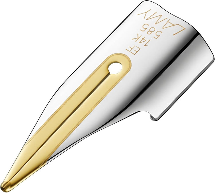 Lamy Z 55 Feder 888 - 14 krt. Goldfeder in Silber-Gold, Bicolor (teilweise Platin) - Federgröße EF - Ersatzfeder für Füllfederhalter