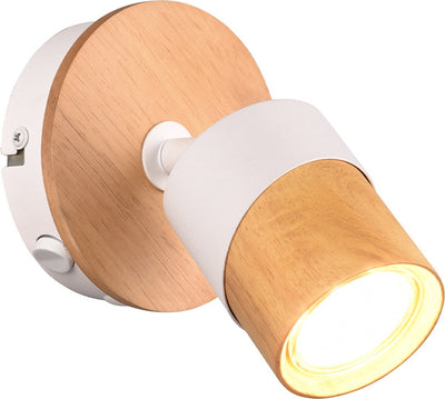 Trio Aruni - Spot - holzfarben mit Weiß - exkl. 1x gu10 4,5w