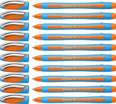 Schneider Schreibgeräte Schneider Kugelschreiber – Slider Memo – Feder xb – Schreibbreite 1,4 mm – Orange – 10 Stück – S-150206-10