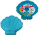 Summertime Mini-Muschel blau 45x43x16 cm mit Deckel - Sandkasten-Muschel - Sandspielzeug - Wasserspielzeug
