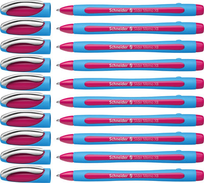 Schneider Schreibgeräte Schneider Kugelschreiber – Slider Memo – XB – 1,4 mm – Rosa – 10 Stück – S-150209-10
