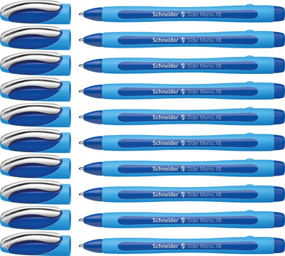 Schneider Schreibgeräte Schneider Kugelschreiber – Slider Memo – XB – 1,4 mm – Blau – 10 Stück – S-150203-10