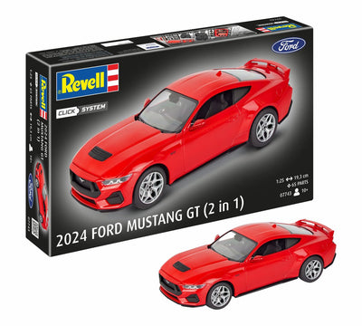Revell Modellbausatzauto – 07743 Ford Mustang GT 2024 – amerikanisches Auto aus Kunststoff – 1:25 – Modellbau