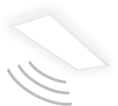 B.k.licht move - LED-Deckenleuchte - Badezimmerbeleuchtung - IP44 - Deckenleuchte mit Bewegungsmelder - 58 x 20 x 3 cm - Weiß