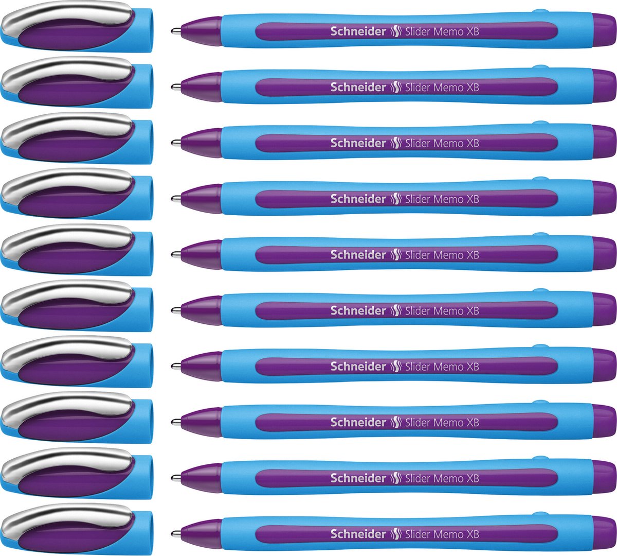 Schneider Schreibgeräte Schneider Kugelschreiber – Slider Memo – XB – 1,4 mm – Violett – 10 Stück – S-150208-10