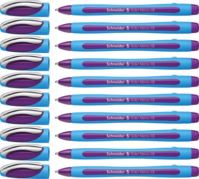 Schneider Schreibgeräte Schneider Kugelschreiber – Slider Memo – XB – 1,4 mm – Violett – 10 Stück – S-150208-10