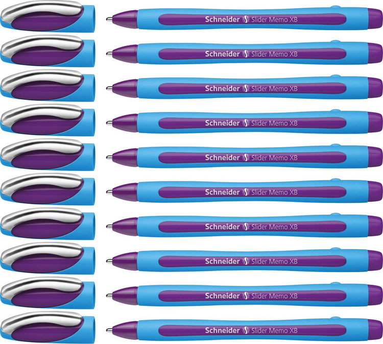 Schneider Schreibgeräte Schneider Kugelschreiber – Slider Memo – XB – 1,4 mm – Violett – 10 Stück – S-150208-10