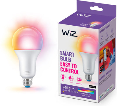 Wiz-Lampe – farbiges und weißes Licht – intelligente LED-Beleuchtung – E27-Fassung – 150 W – matt – WLAN